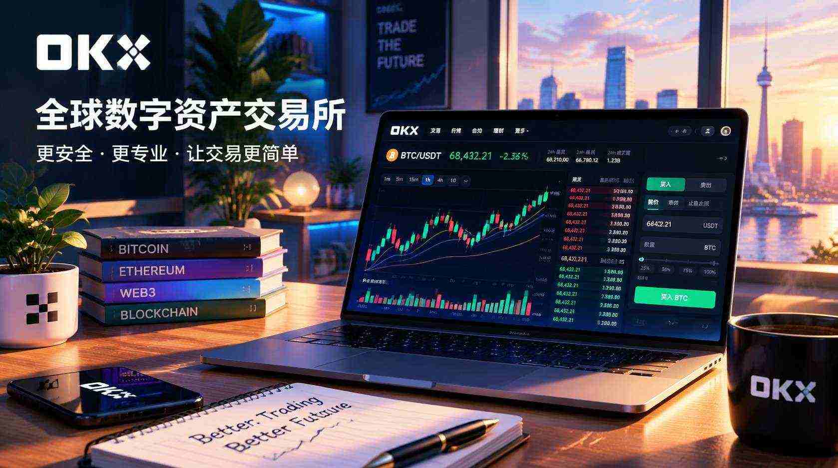 欧交易所钱包app教程 官网首屏界面展示